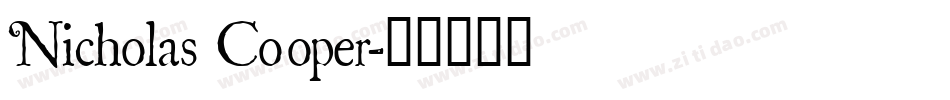 Nicholas Cooper字体转换
